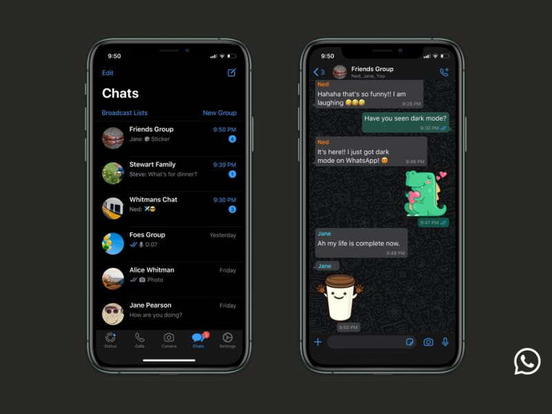 WhatsApp: disponibile la Dark Mode per gli utenti Android e iOS