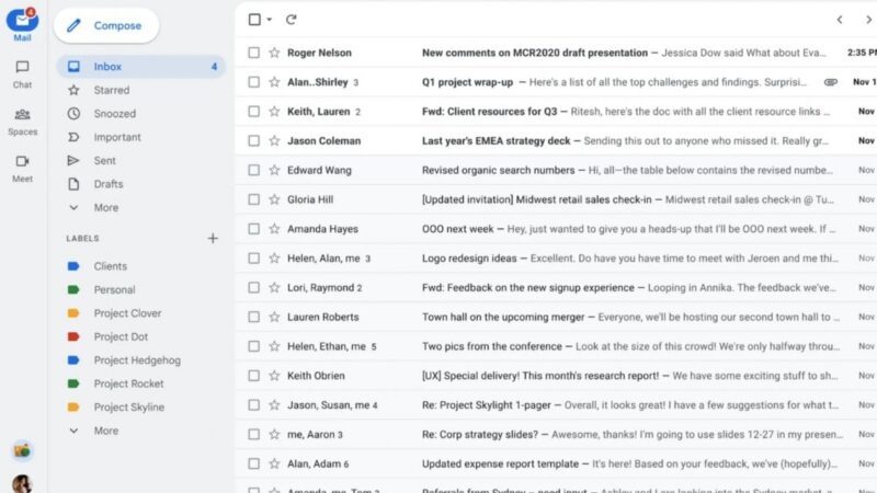 Posta elettronica: come cambia Gmail (per ora solo per Workspace)