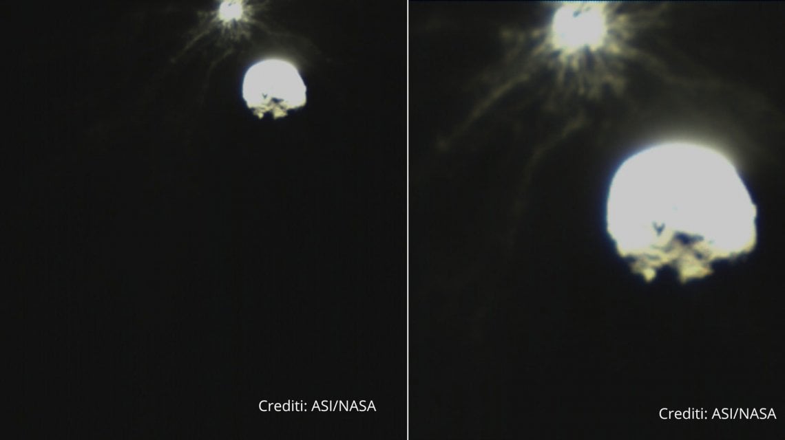 Impatto con l’asteroide, le prime immagini dalla sonda italiana Liciacube